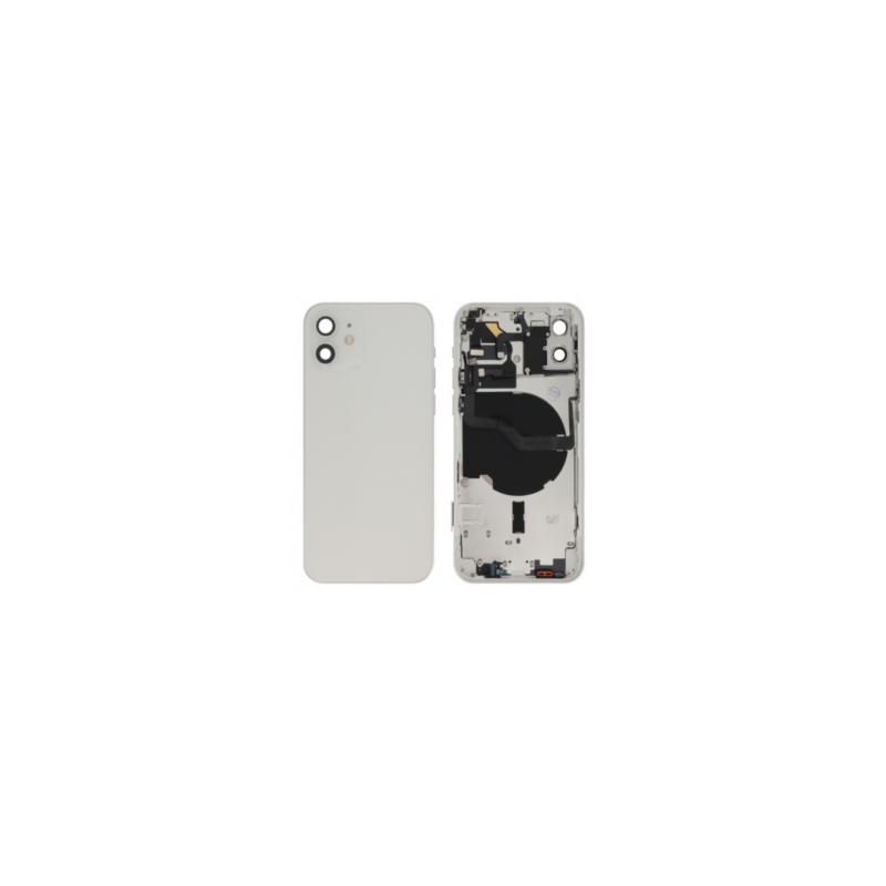 Châssis Complet iPhone 12 Blanc - Sans Connecteur de Charge (Origine Demonté) - Grade B
