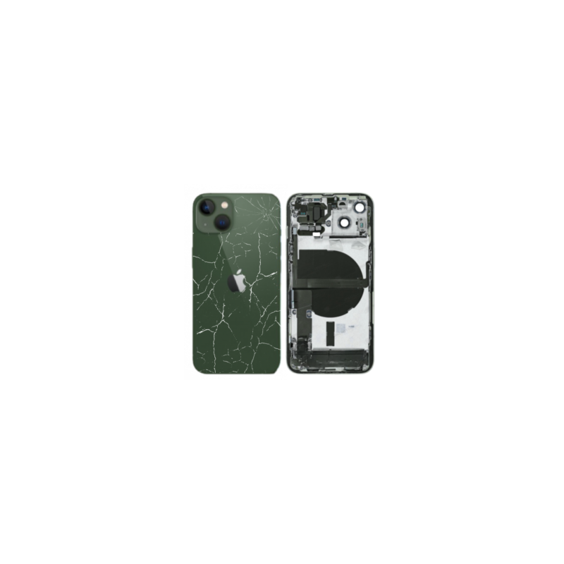 Châssis Complet iPhone 13 Vert - Sans Connecteur de Charge (Original Demonté) - Cassé