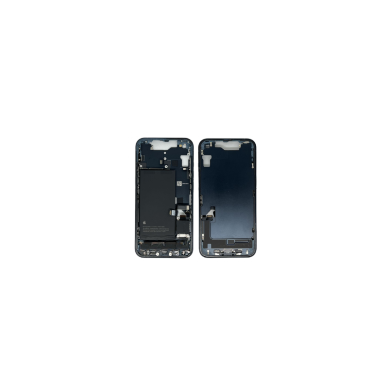 Châssis iPhone 14 Noir - Sans Connecteur de Charge + Batterie Sans Vitre Arrière (Origine Demonté) - Grade B