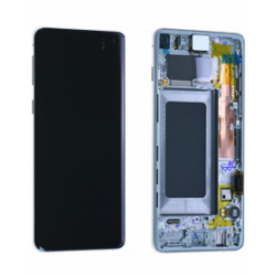 Ecran Samsung Galaxy S10 (G973) Blanc + Châssis (Original Reconditionné)