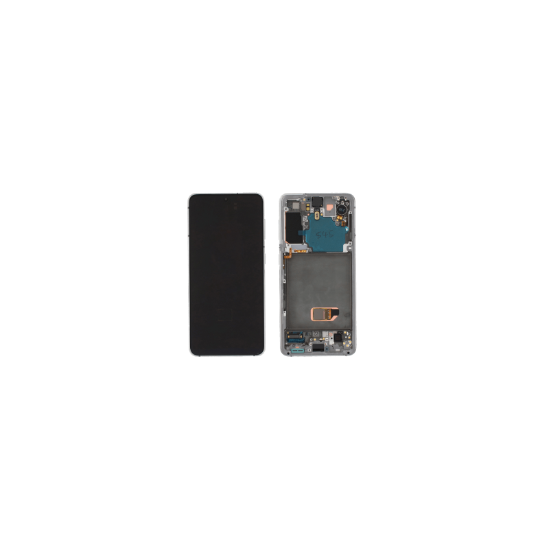Ecran Samsung Galaxy S21 5G (G991) Blanc + Châssis (Original Reconditionné)