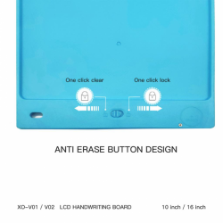XO XO DESIGN V02 : tablette d'écriture LCD - 16 pouces - Bleue