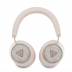 Guess GUESS : Casque bluetooth PU 4G avec logo triangulaire ENC -Rose