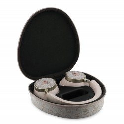 Guess GUESS : Casque bluetooth PU 4G avec logo triangulaire ENC -Rose