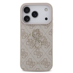 Guess IPhone 17 Pro - Coque Guess avec logo métallique PU 4G - Rose