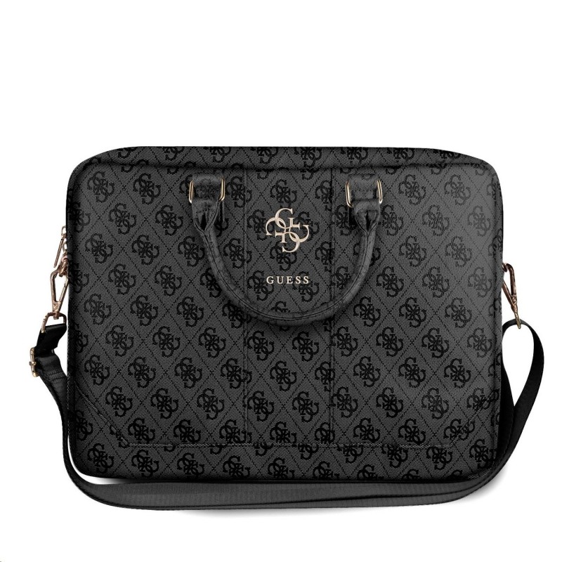 Guess GUESS : Sacoche PU 4G 15 / 16" avec logo en metal - Gris (pour laptop 15"/16", documents...)