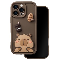 Apple IPHONE 17 - Silicone 3D ultra tendance pour iPhone 17 6,3" Capybara - Marron