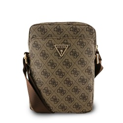 Guess Sacoche Guess PU 4G Triangle Logo 8" Marron