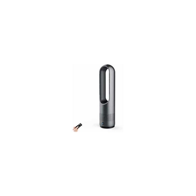 Ventilateur de tour sans lame refroidissement + chauffage 18" 1400W oscillation à 80°/8 vitesses/minuterie 8h