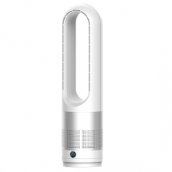 Ventilateur de tour sans lame refroidissement + chauffage 48" 2000W oscillation à 80°/8 vitesses/minuterie 8h