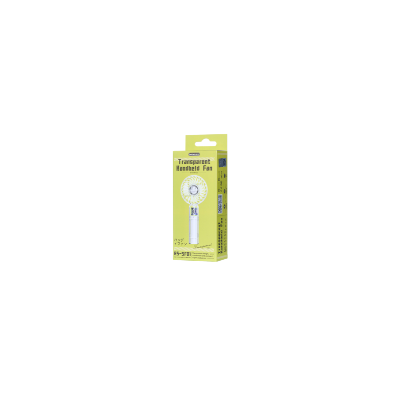 Ventilateur Portable 1200mAh Remax RS-SF01 - 3 modes de vitesse - Transparent