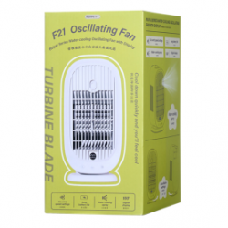 Ventilateur de Table à Secousses Automatique à Refroidissement par Eau à Affichage Numérique REMAX F21 - Blanc