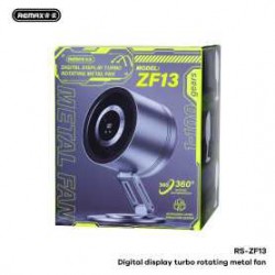 Ventilateur Métallique Rotatif à Turbine à Affichage Numérique REMAX RS-ZF13 - Gris