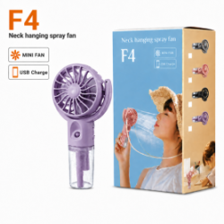 Mini Ventilateur portable tour de cou brumisateur USB CIAOBOSI F4 - Violet