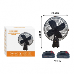 Ventilateur avec Double Batterie 2*21V CIAOBOSI TX-04722 - Noir