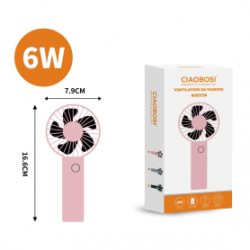 Mini Ventilateur portable 6 vitesses CIAOBOSI TX-04667 - Gris