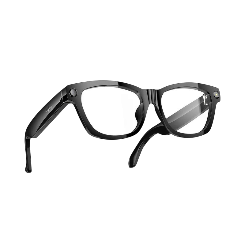 Blackview BV100 – Lunettes Intelligentes IA avec Caméra 8 MP – Appels Bluetooth + Assistant Vocal - Clair
