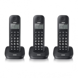Téléphone Fixe Sans Fil Brondi Gala Trio - Noir (Neuf)
