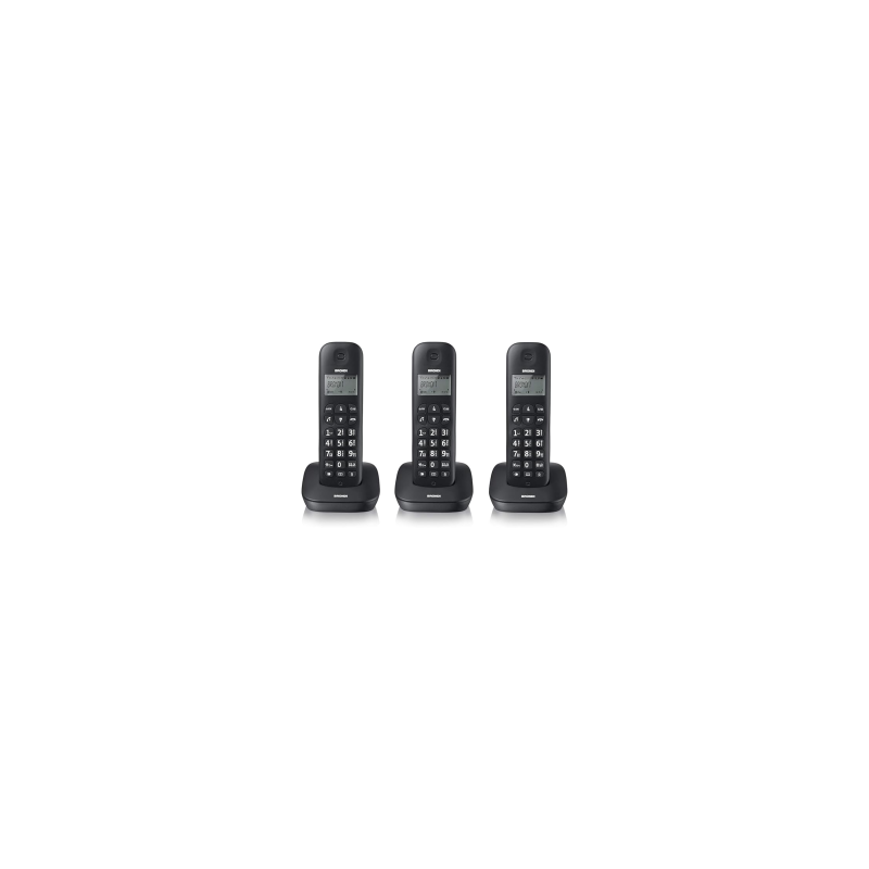 Téléphone Fixe Sans Fil Brondi Gala Trio - Noir (Neuf)