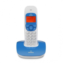 Téléphone Fixe Sans Fil Brondi Nice - Blanc/Bleu (Neuf)