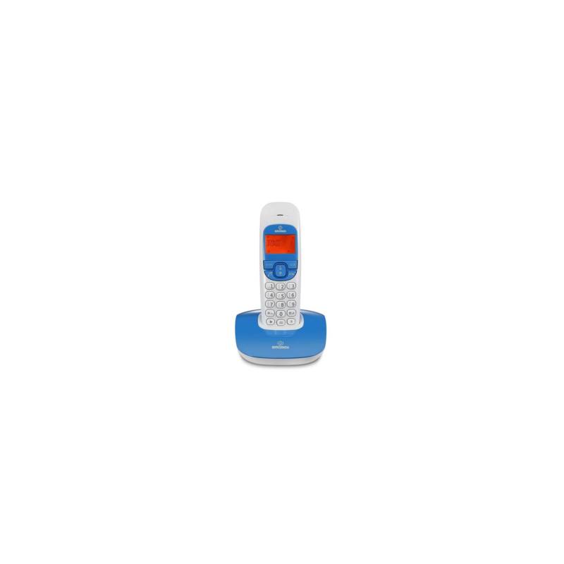 Téléphone Fixe Sans Fil Brondi Nice - Blanc/Bleu (Neuf)