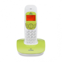 Téléphone Fixe Sans Fil Brondi Nice - Blanc/Vert (Neuf)