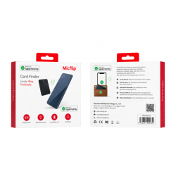 Localisateur d'objet Micflip Card Finder - Format carte 2,2 mm - Compatible Apple Find My